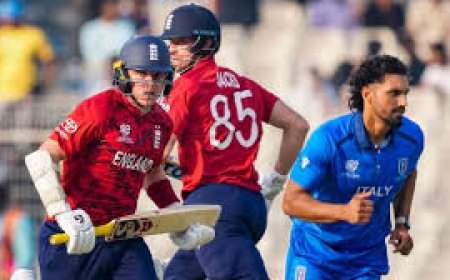 इंग्लैंड ने इटली को हराया, सुपर-8 में एंट्री,   आखिरी ओवर में आया मैच का नतीजा