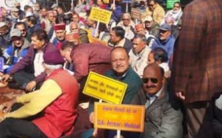 शिमला में पेंशनरों का धरना, सरकार को चेतावनी