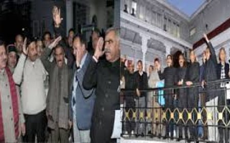 विधानसभा परिसर में सत्ता पक्ष और विपक्ष ने एक-दूसरे के खिलाफ की नारेबाजी