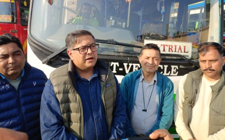 पालमपुर डिपो में इलेक्ट्रिक बस का दो दिवसीय ट्रायल शुरू