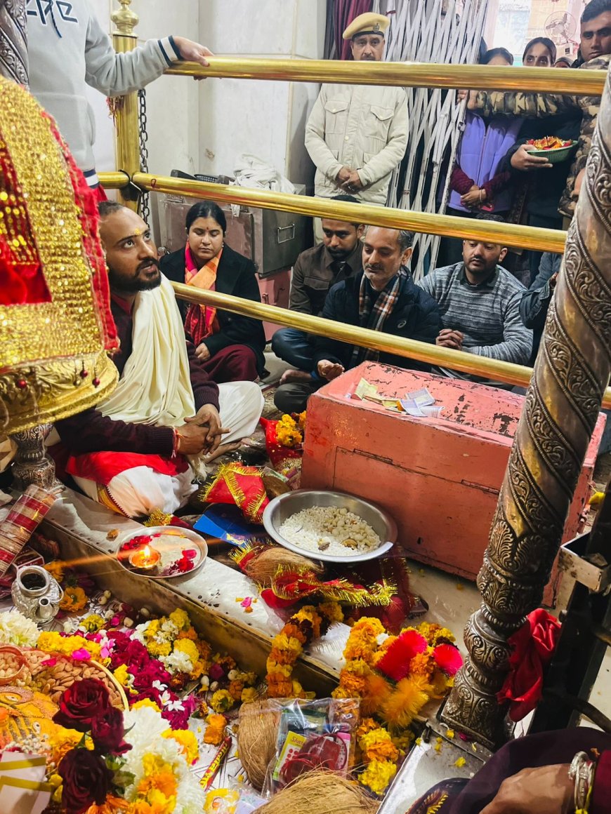 बज्रेश्वरी मंदिर में माता जयंती पर उपाध्यक्ष एचआरटीसी ने लिया आशीर्वाद