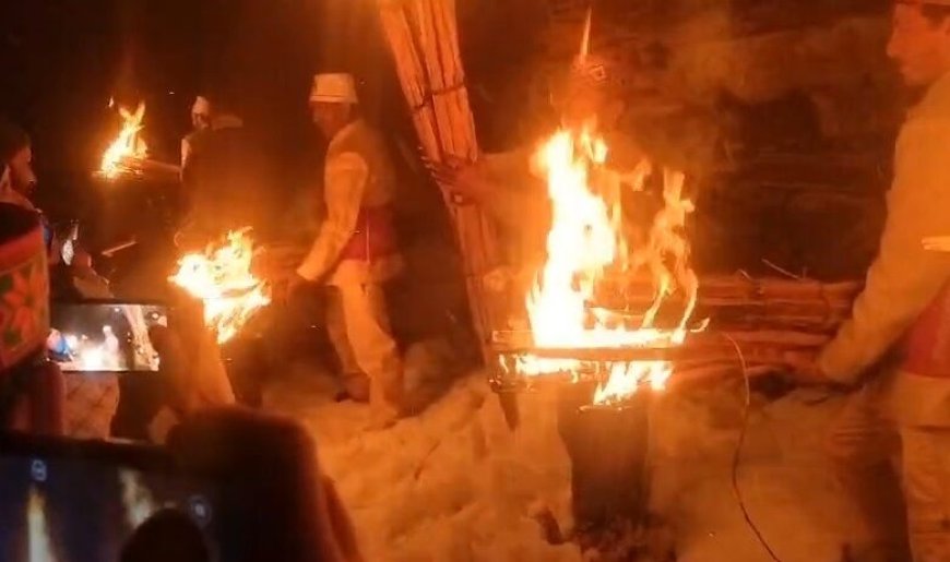 पांगी में मशालों से भगाए राक्षस, माइनस तापमान में खौउल उत्सव शुरू!