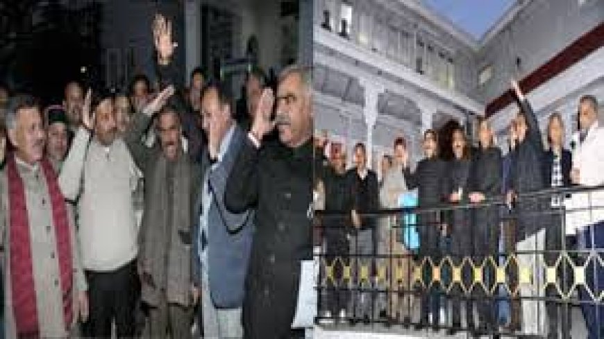 विधानसभा परिसर में सत्ता पक्ष और विपक्ष ने एक-दूसरे के खिलाफ की नारेबाजी