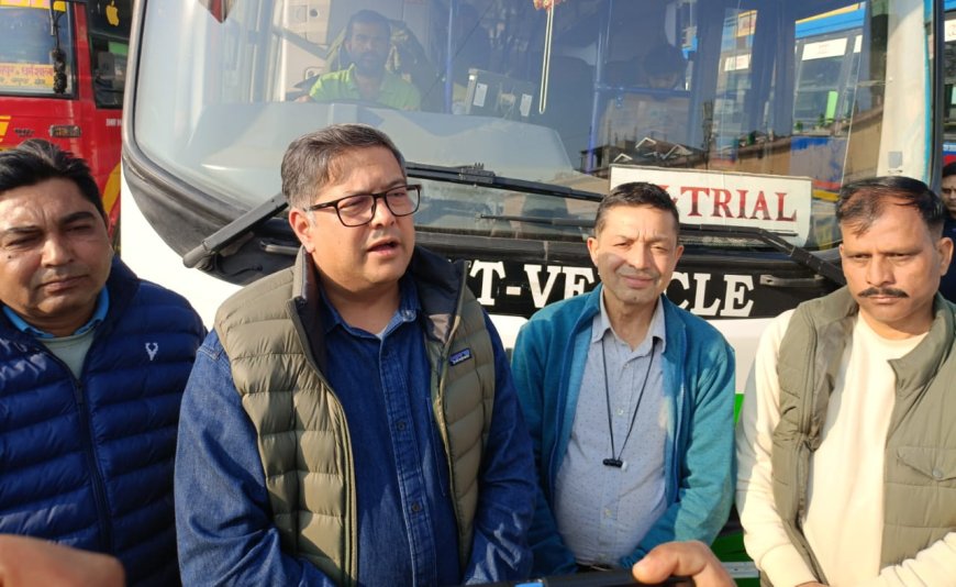 पालमपुर डिपो में इलेक्ट्रिक बस का दो दिवसीय ट्रायल शुरू