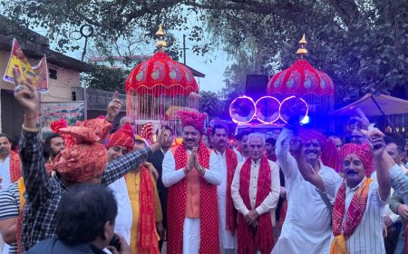 इंदौरा में रामनवमी पर भव्य शोभा यात्रा, गूंजा जय श्री राम