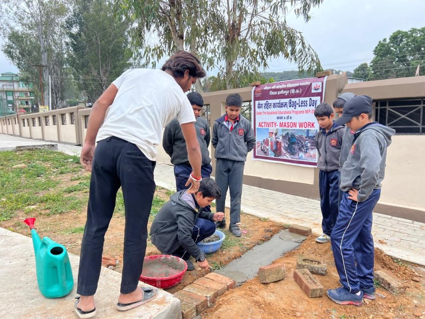 KV नादौन में स्किल ट्रेनिंग, बच्चों ने सीखे नए हुनर