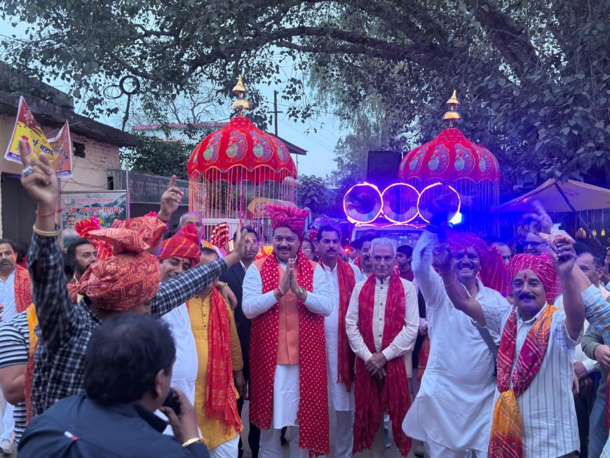 इंदौरा में रामनवमी पर भव्य शोभा यात्रा, गूंजा जय श्री राम