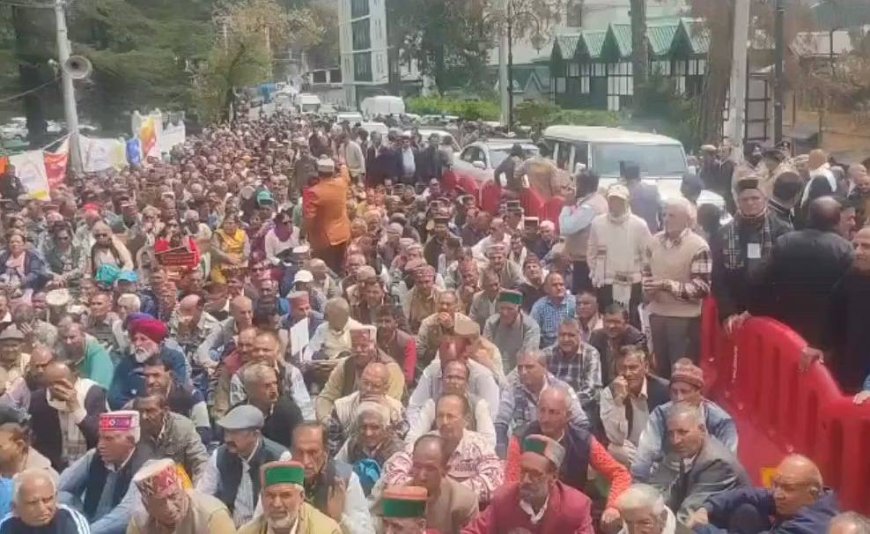 शिमला में पेंशनरों का उबाल, MLA की गाड़ियां रोकीं