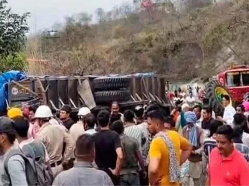 ऊना में श्रद्धालुओं की ट्रॉली पलटी, 10 घायल