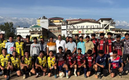 कांगड़ा में 7A साइड फुटबॉल टूर्नामेंट का शुभारंभ