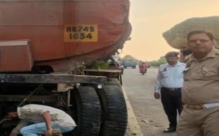 खड़े टैंकर से टकराई तेज रफ्तार बोलेरो, 5 लोगों की मौत, 8 घायल