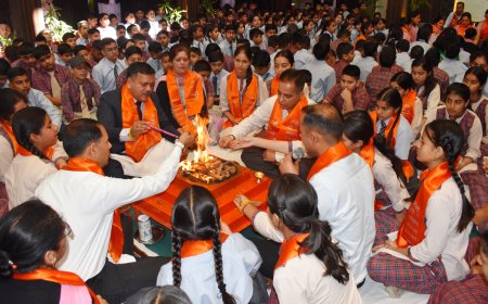 नादौन: DAV स्कूल में यज्ञ संग नए सत्र की शुरुआत
