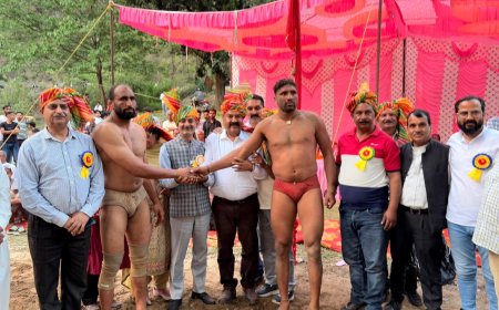 कांगड़ा में रली मेला: कुश्ती में दिखा दम