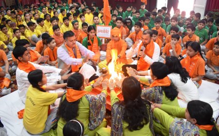 DAV भड़ोली में हंसराज जयंती, मंत्र प्रतियोगिता में दिखा दम