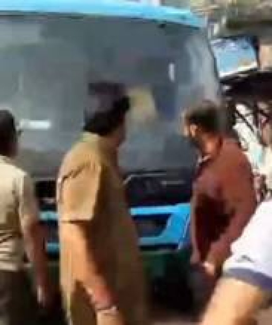 लडभड़ोल में HRTC बस में लगी आग, बड़ा हादसा टला