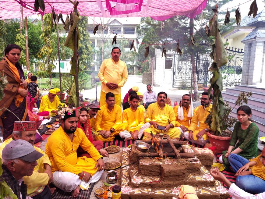 नादौन में मां सरस्वती प्राण-प्रतिष्ठा, भव्य अनुष्ठान