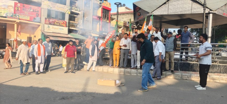 भाजपा की जीत पर नादौन में जश्न, कार्यकर्ता उत्साहित