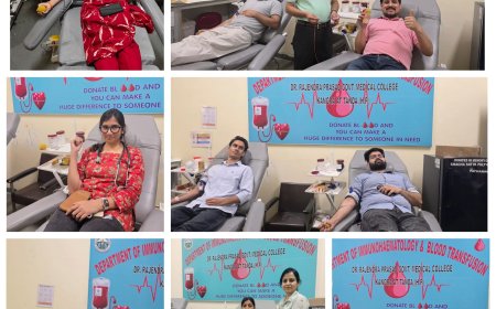 टांडा मेडिकल कॉलेज में रक्त संकट के बीच जुटे 70 रक्तदाता