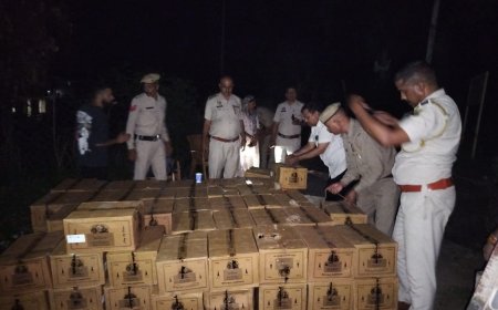 नादौन में पुलिस की बड़ी कार्रवाई: 130 पेटी ओल्ड मॉन्क रम से भरी पिकअप पकड़ी, जांच शुरू