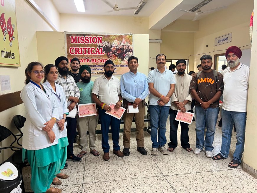 105वीं बार रक्तदान कर बने मिसाल! टांडा मेडिकल कॉलेज में कांगड़ा सेवियर के शिविर में जुटे रक्तदाता