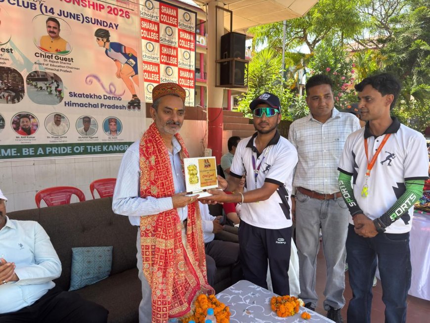 कांगड़ा के बच्चों ने स्केटिंग में दिखाया दम, अजय वर्मा ने की बड़ी घोषणा; क्लब को दिए ₹21 हजार