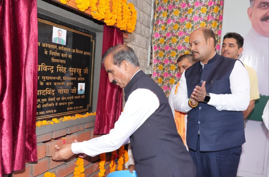 धर्मशाला को मिली बड़ी सौगात: CM सुक्खू ने किया आयुष अस्पताल और 7.5 करोड़ के शॉपिंग कॉम्प्लेक्स का शुभारंभ
