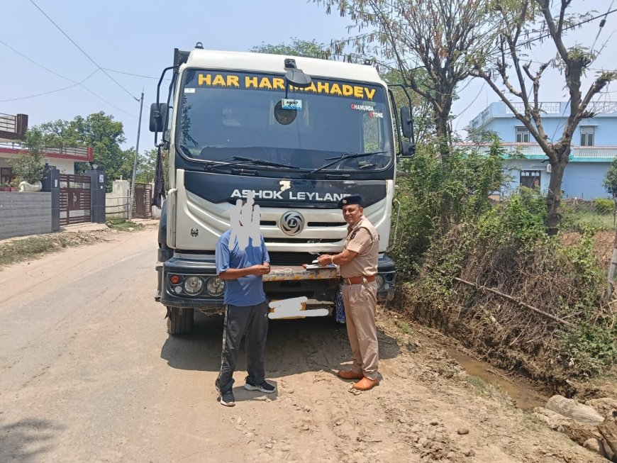 खनन माफिया पर नूरपुर पुलिस का बड़ा प्रहार! 24 घंटे में 22 वाहनों पर कार्रवाई, 5 ट्रक इंपाउंड