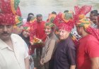 बनेर खड्ड में प्रवाहित की गई माता बज्रेश्वरी देवी को चढ़ाई गई मिंजर