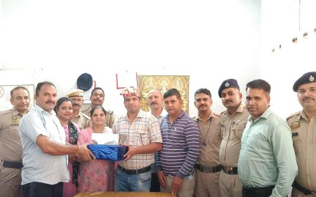 स्थानांतरण पर थाना प्रभारी निर्मल सिंह को भावभीनी विदाई