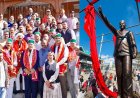 सराहन में वीरभद्र सिंह की प्रतिमा का अनावरण, RS बाली ने दी श्रद्धांजलि