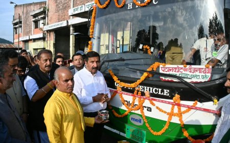 जसूर से पांच इलेक्ट्रिक बसें रवाना, फिना सिंह परियोजना के लिए 350 करोड़ रुपये मंजूर