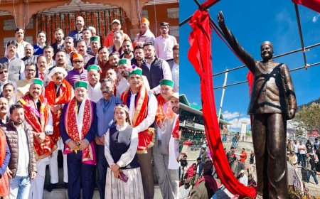सराहन में वीरभद्र सिंह की प्रतिमा का अनावरण, RS बाली ने दी श्रद्धांजलि