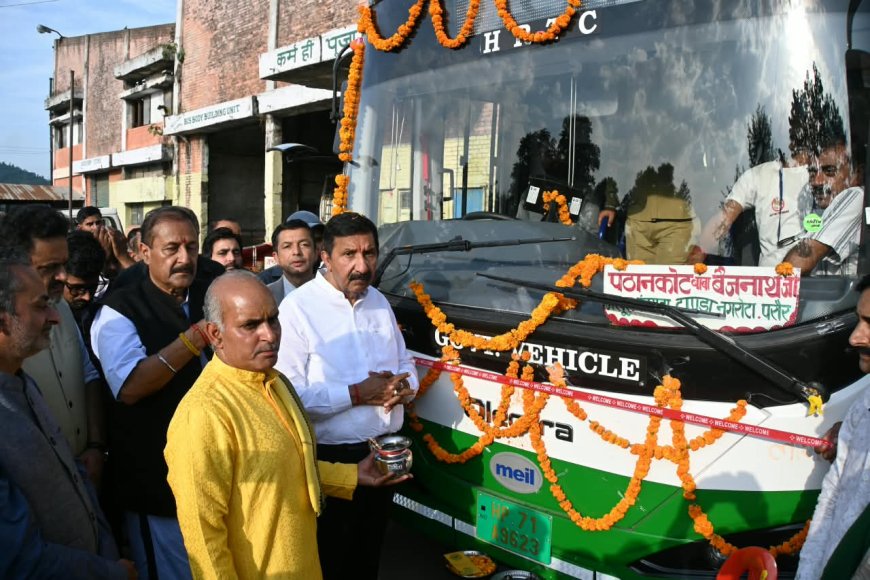 जसूर से पांच इलेक्ट्रिक बसें रवाना, फिना सिंह परियोजना के लिए 350 करोड़ रुपये मंजूर