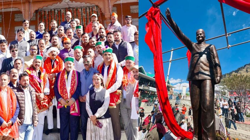 सराहन में वीरभद्र सिंह की प्रतिमा का अनावरण, RS बाली ने दी श्रद्धांजलि